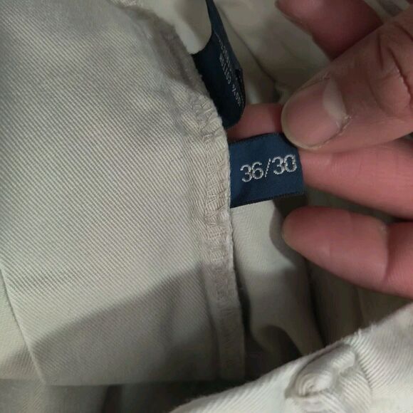 Polo Ralph Lauren Pants Men’s Size 36 x 30 Khaki Classic Chinos Y2K Baggy Wide - Picture 4 of 8